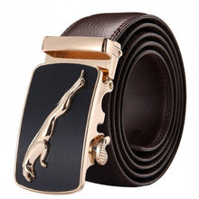 Load image into Gallery viewer, Buckle Brown Cow Leather Men Belt