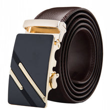 Load image into Gallery viewer, Buckle Brown Cow Leather Men Belt