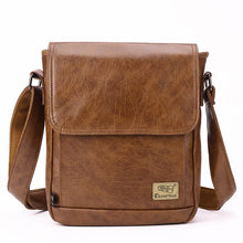 Load image into Gallery viewer, Leather Vintage Men Crossbody Briefcase