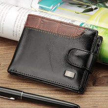 Load image into Gallery viewer, Patchwork Leather Men Wallet