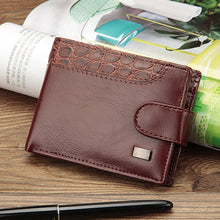 Load image into Gallery viewer, Patchwork Leather Men Wallet
