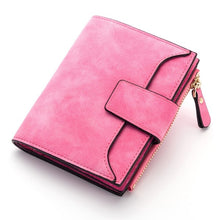 Load image into Gallery viewer, Hasp Small Zipper Leather Women Wallet