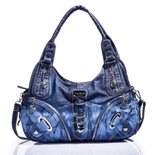 Load image into Gallery viewer, Tie-dyed Smooth  PU Leather Women Shoulder Bag