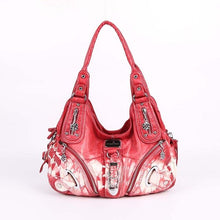 Load image into Gallery viewer, Tie-dyed Smooth  PU Leather Women Shoulder Bag