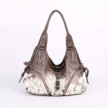 Load image into Gallery viewer, Tie-dyed Smooth  PU Leather Women Shoulder Bag