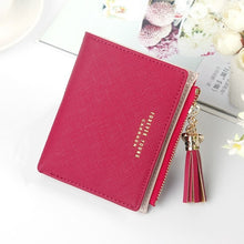 Load image into Gallery viewer, Tassel Zipper Leather Women Wallet