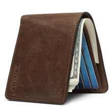 Load image into Gallery viewer, Bostanten Vintage Genuine Leather Men Wallet
