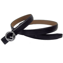Load image into Gallery viewer, Black Genuine Leather Women Belt