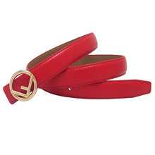 Load image into Gallery viewer, Black Genuine Leather Women Belt