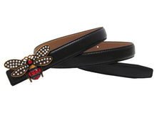 Load image into Gallery viewer, Black Genuine Leather Women Belt