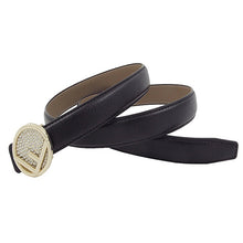 Load image into Gallery viewer, Black Genuine Leather Women Belt