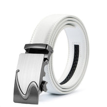 Load image into Gallery viewer, White Genuine Leather Men Belt