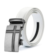 Load image into Gallery viewer, White Genuine Leather Men Belt