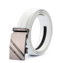 Load image into Gallery viewer, White Genuine Leather Men Belt