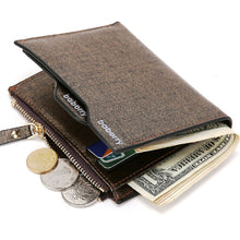 Load image into Gallery viewer, Billetera Hombre Zipper Leather Men Wallet
