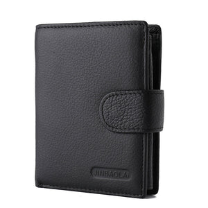 Tri-Fold Genuine Leather Men Wallet