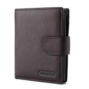 Tri-Fold Genuine Leather Men Wallet